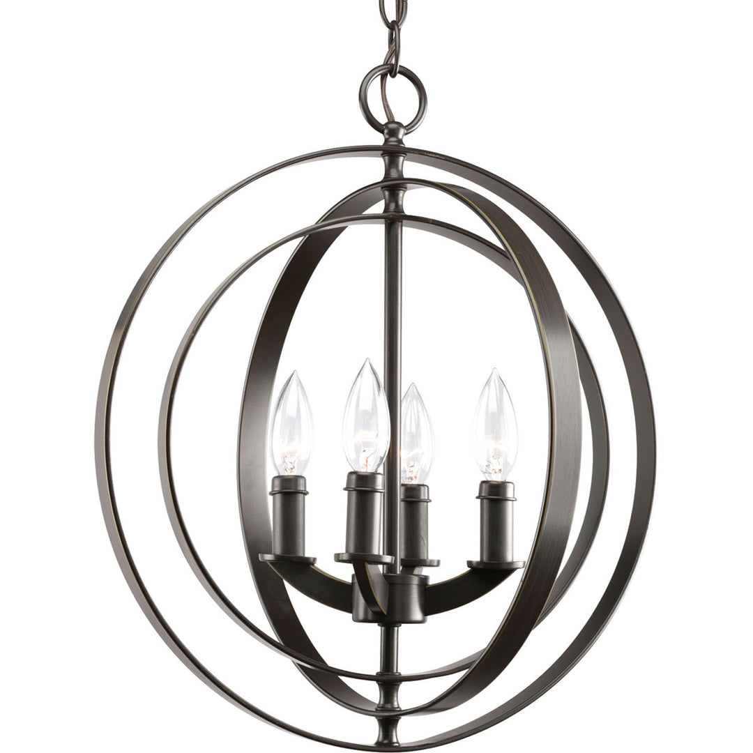 Progress Canada - P3827-20 - Four Light Foyer Pendant - Equinox - Antique Bronze