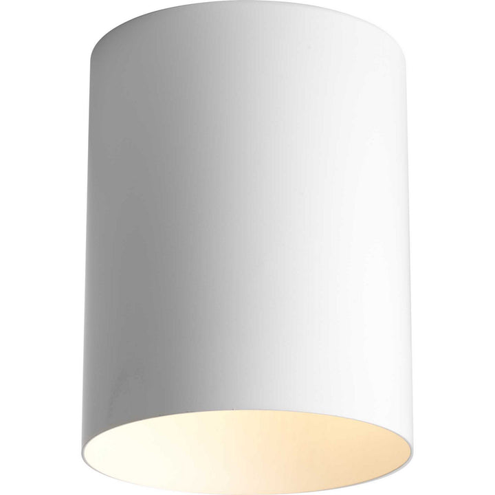 Cylinder One Light Outdoor Ceiling Mount in White - available from The Lighting Shoppe, trusted by Canadian homeowners