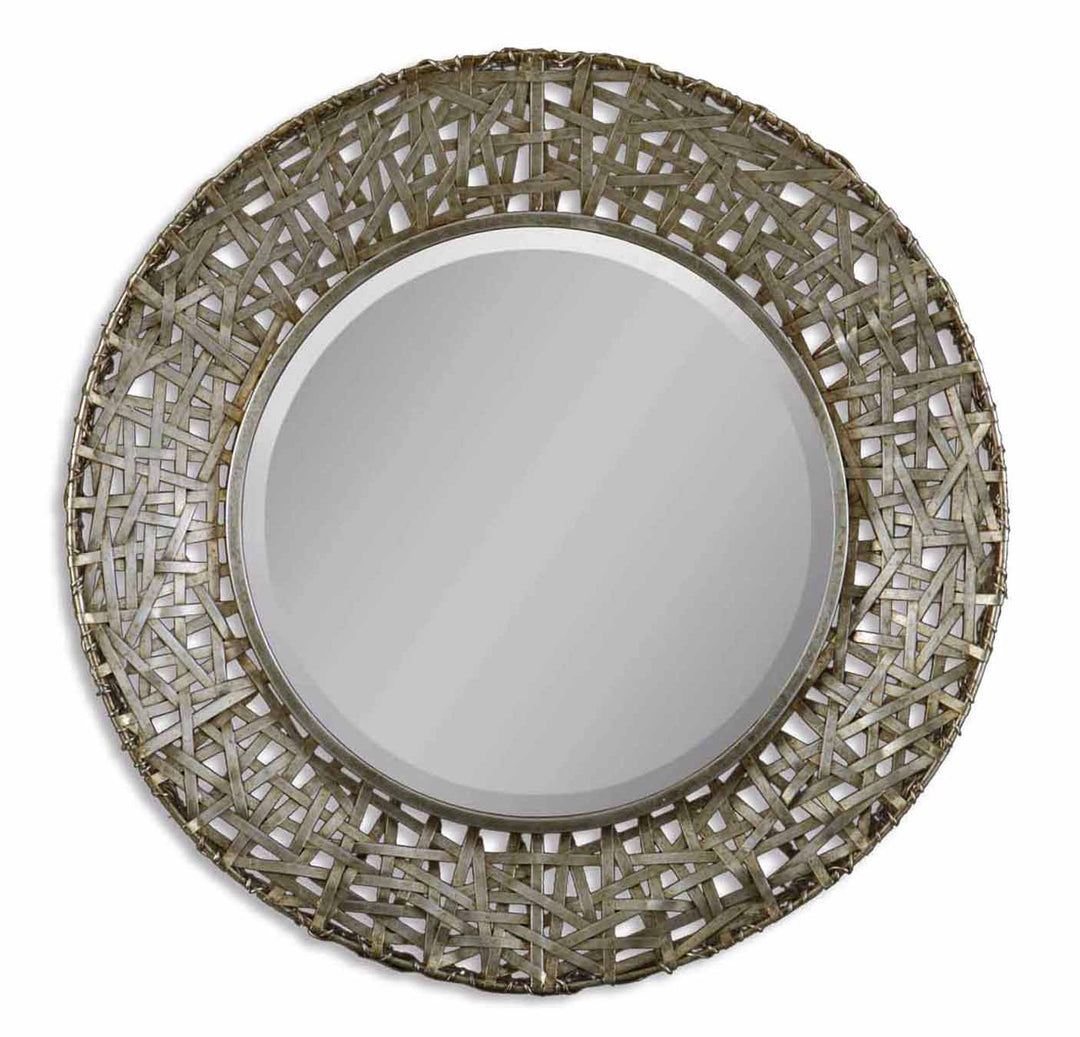 Alita Mirror in Antiqued Silver w/Black - available from The Lighting Shoppe, trusted by Canadian homeowners