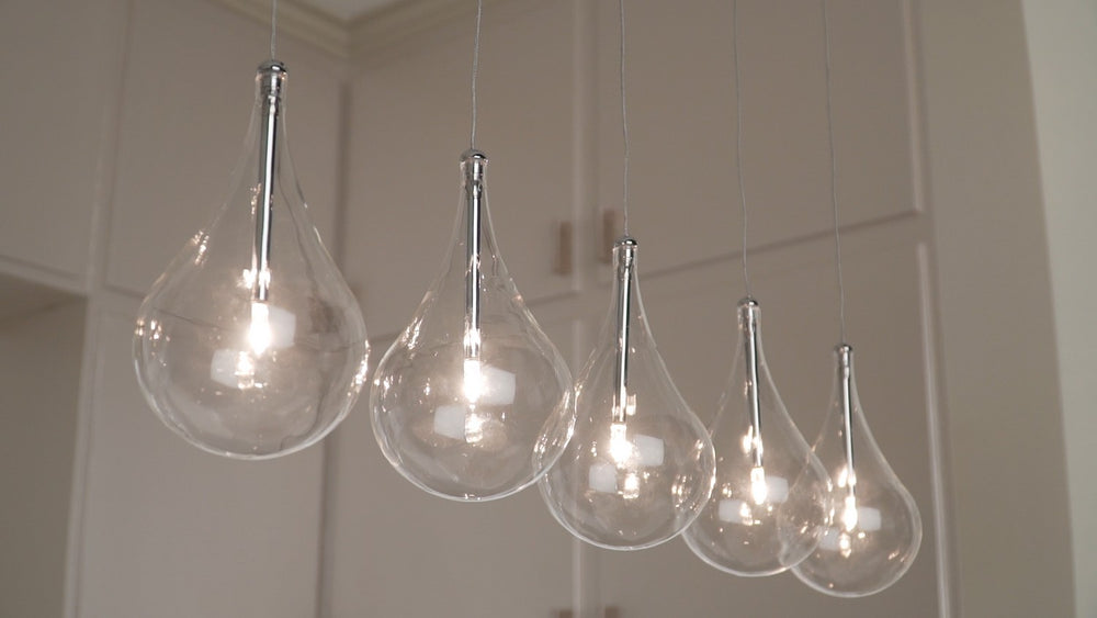 ET2 - E23115-18 - LED Pendant - Larmes - Polished Chrome