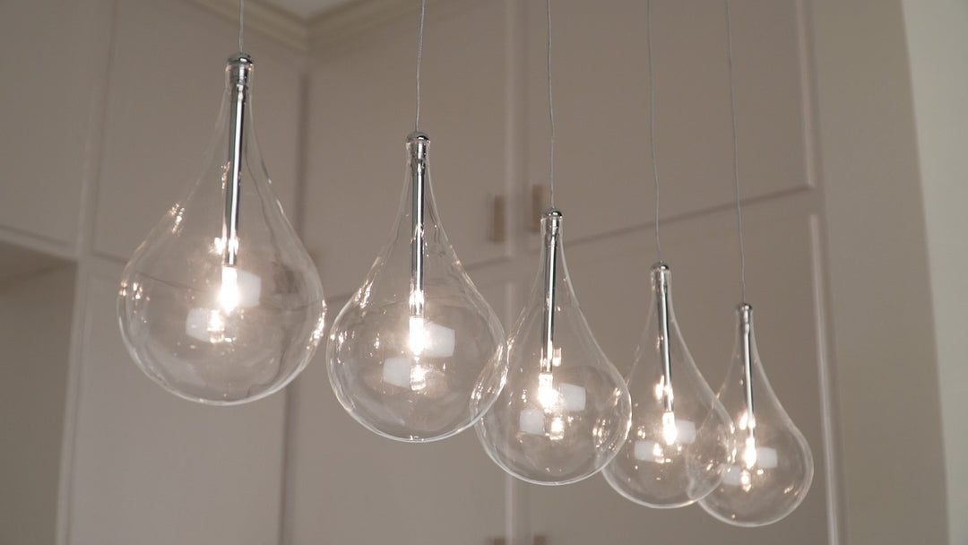 ET2 - E23115-18 - LED Pendant - Larmes - Polished Chrome