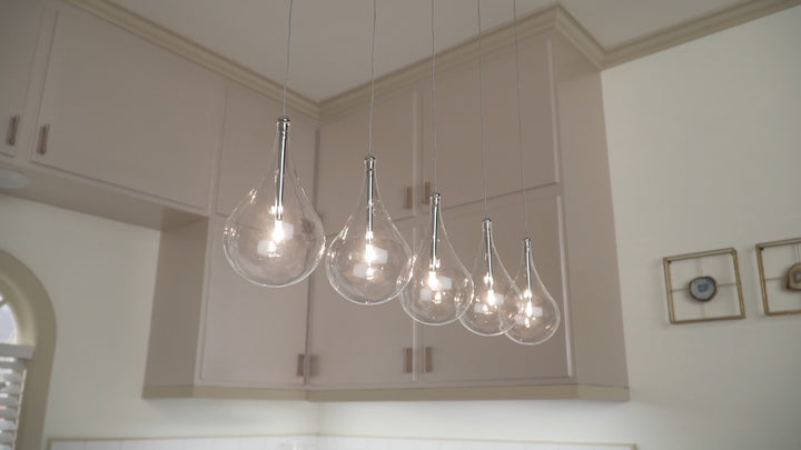 ET2 - E23115-18 - LED Pendant - Larmes - Polished Chrome