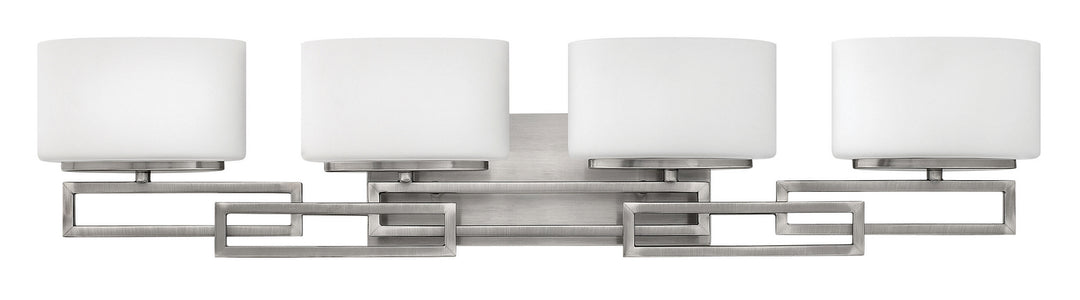 Lanza Four Light Vanity in Antique Nickel - available from The Lighting Shoppe, trusted by Canadian homeowners