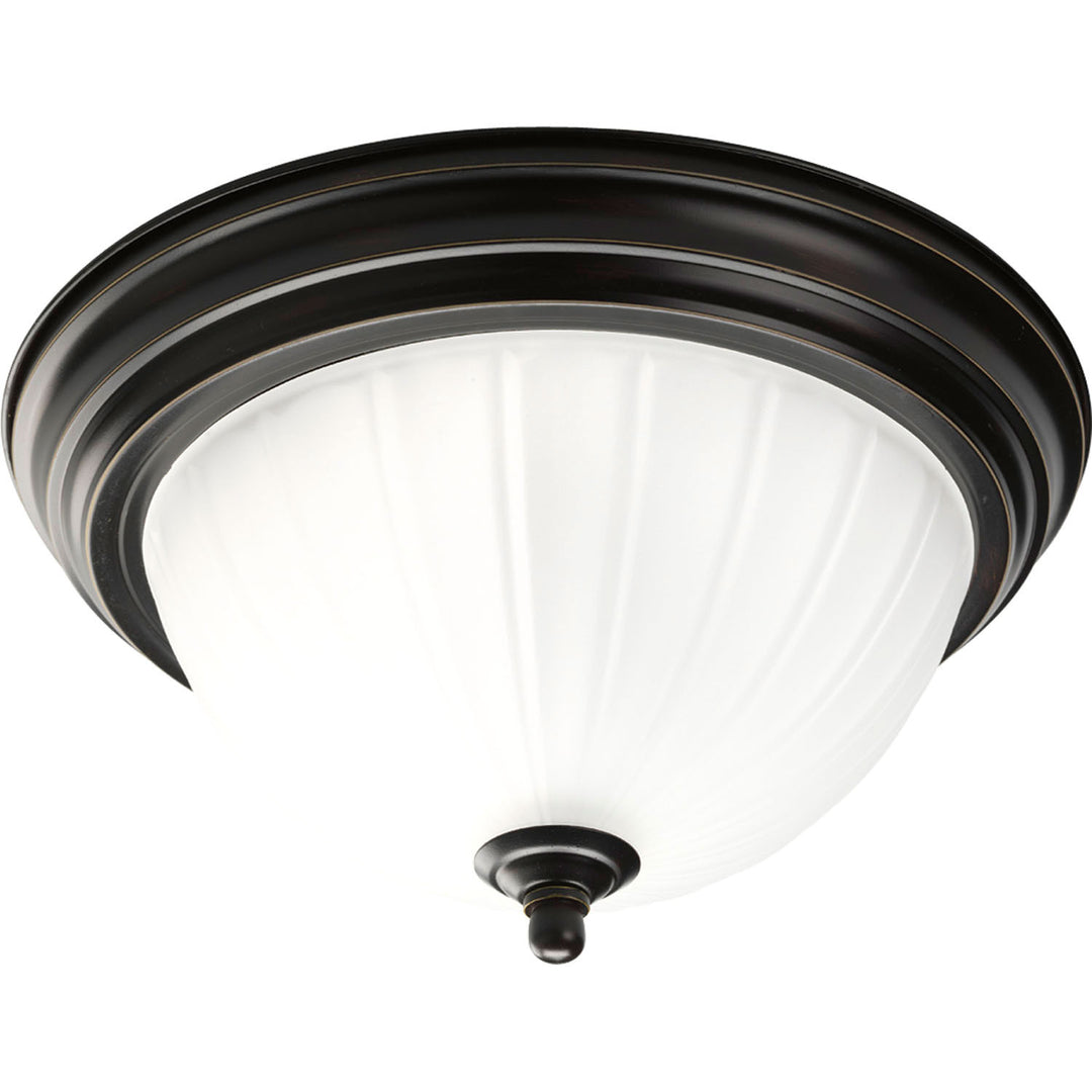 Progress Canada - P3816-20 - One Light Flush Mount - Melon Glass - Antique Bronze