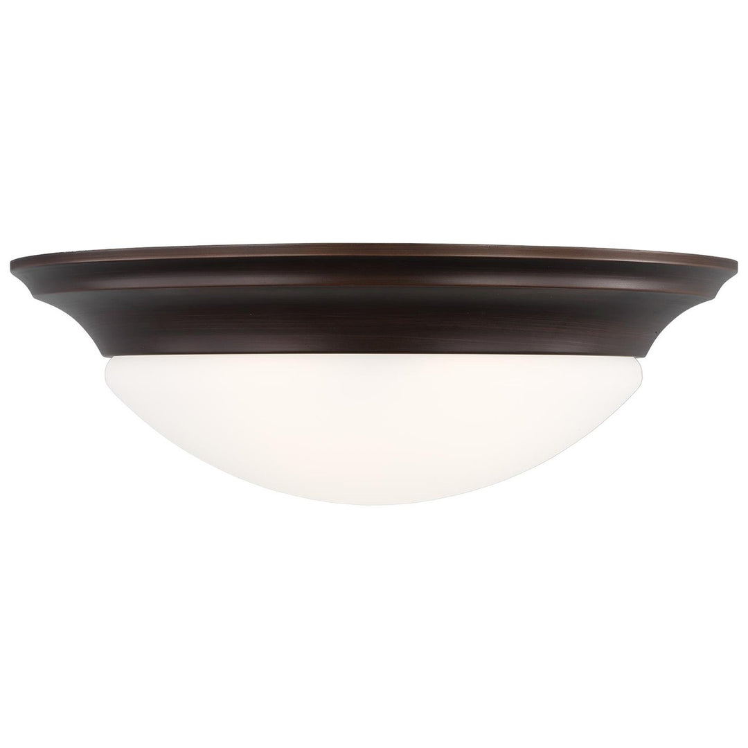 Nash Three Light Flush Mount in Bronze - available from The Lighting Shoppe, trusted by Canadian homeowners