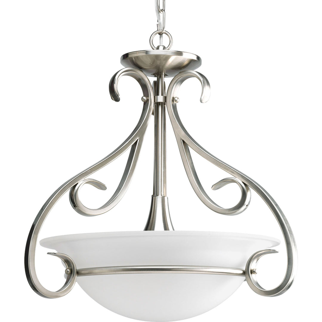 Torino Three Light Foyer Pendant in Brushed Nickel - available from The Lighting Shoppe, trusted by Canadian homeowners