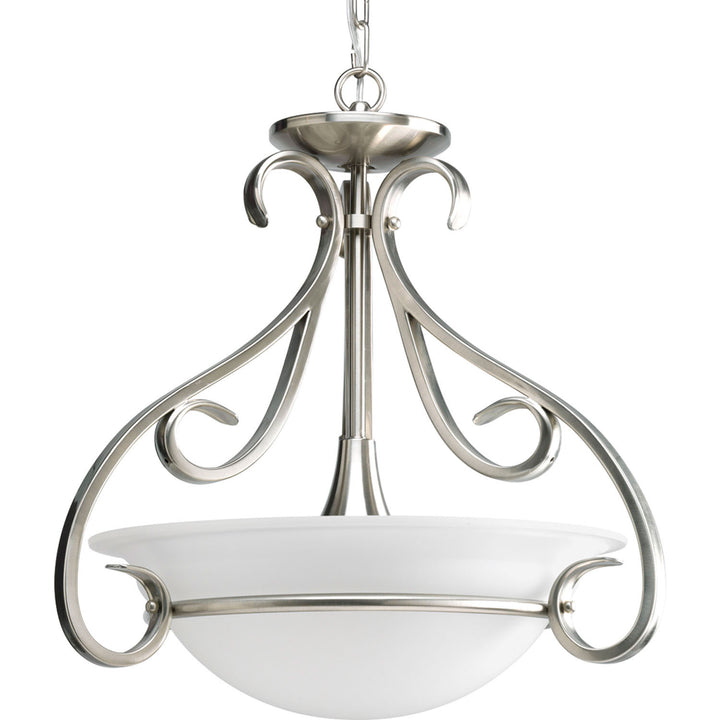 Torino Three Light Foyer Pendant in Brushed Nickel - available from The Lighting Shoppe, trusted by Canadian homeowners