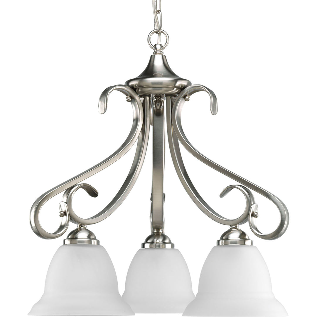 Progress Canada - P4405-09 - Three Light Chandelier - Torino - Brushed Nickel