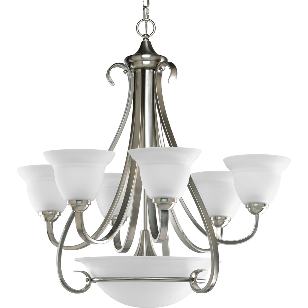 Progress Canada - P4417-09 - Six Light Chandelier - Torino - Brushed Nickel