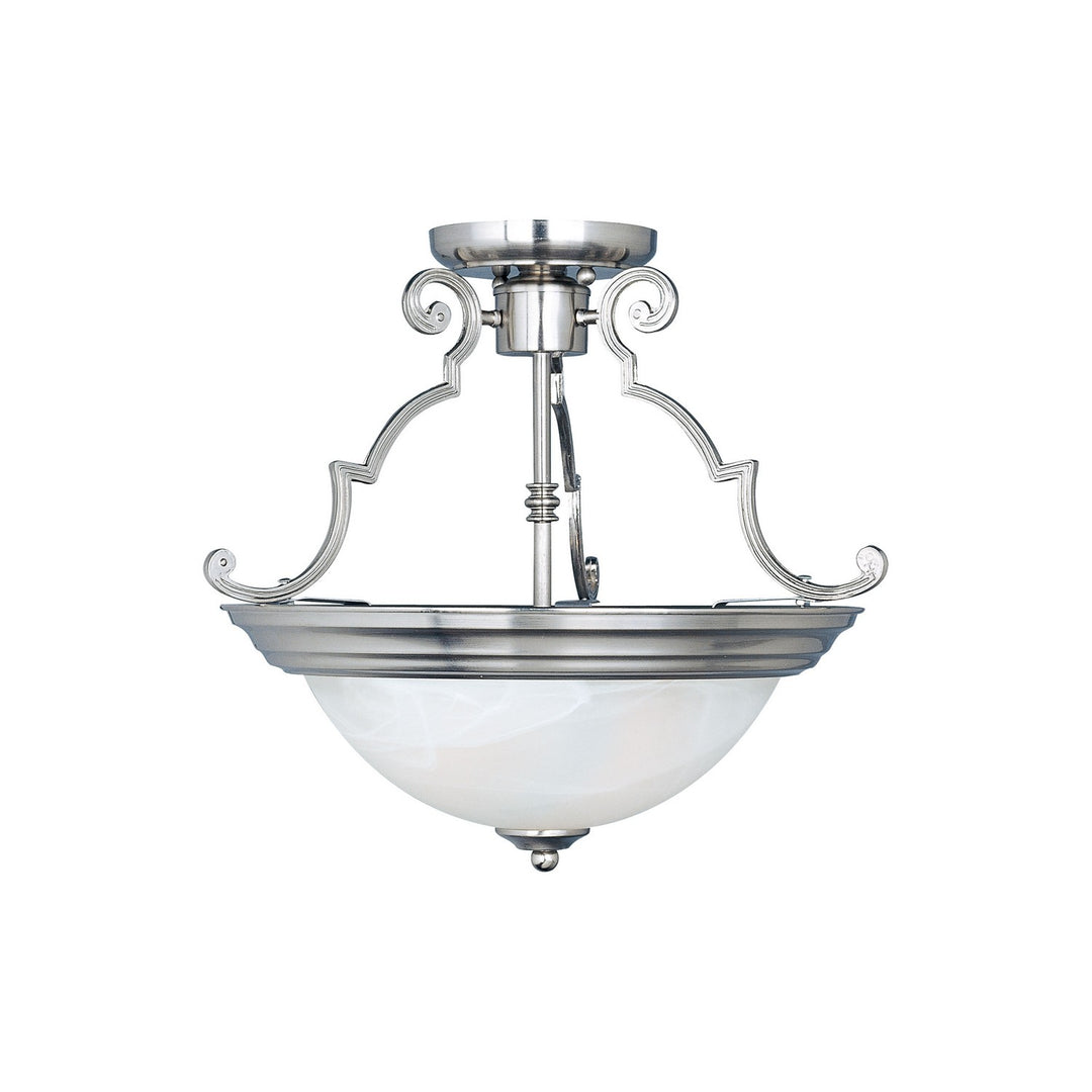 Maxim - 5843MRSN - Two Light Semi-Flush Mount - Essentials - 584x - Satin Nickel