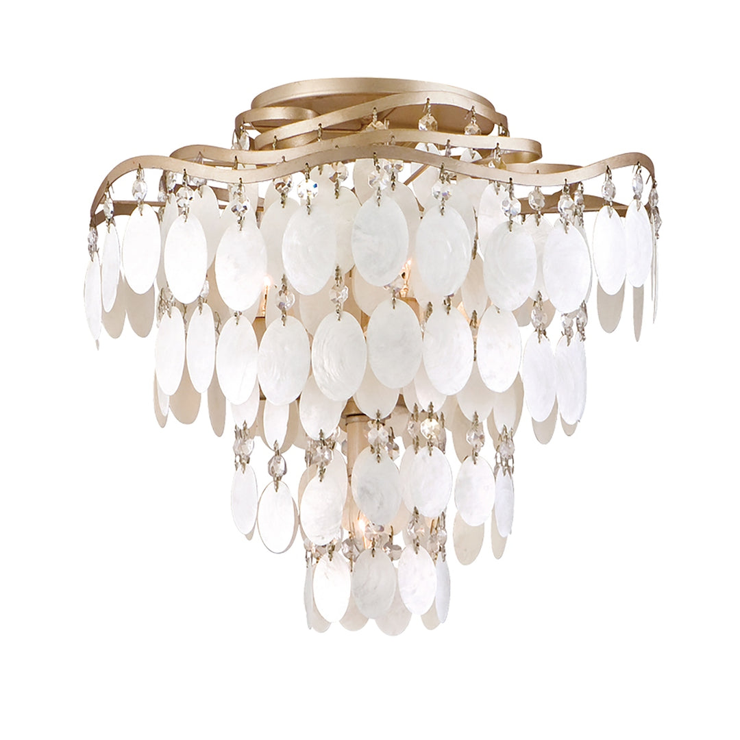 Corbett Lighting Canada - 109-34-CPL - Four Light Semi Flush Mount - Dolce - Champagne Leaf