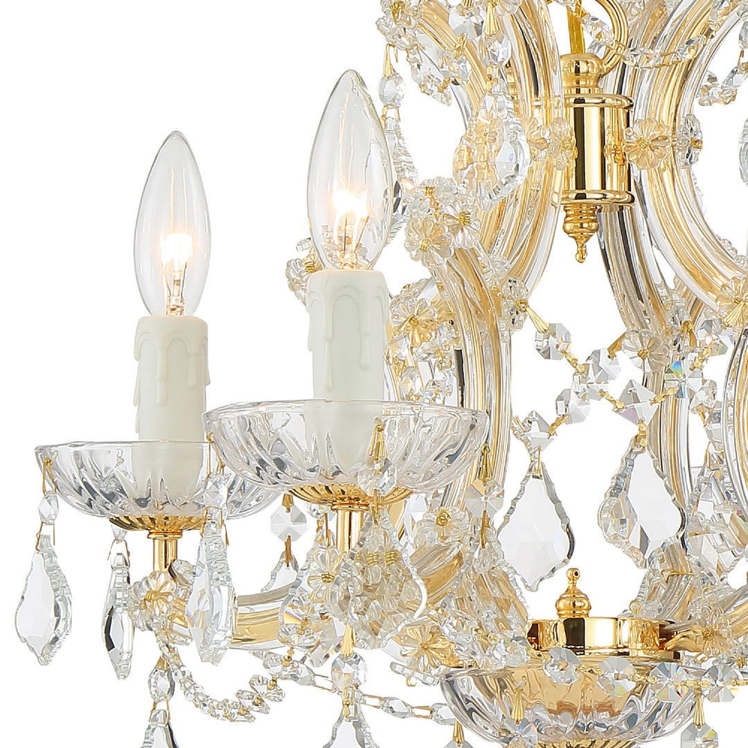Crystorama - 4474-GD-CL-SAQ - Four Light Mini Chandelier - Maria Theresa - Gold