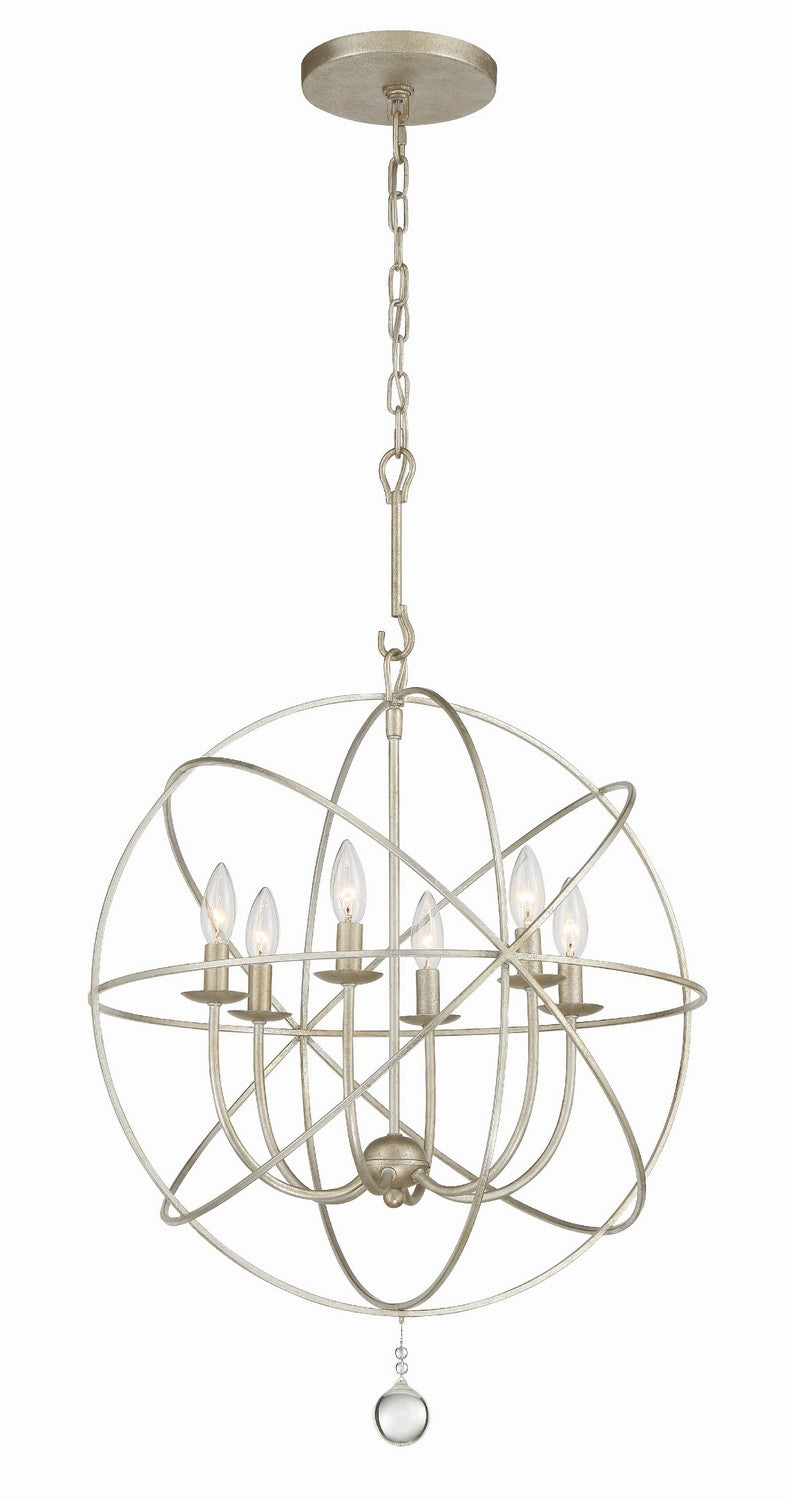 Solaris Six Light Chandelier in Olde Silver - available from The Lighting Shoppe, trusted by Canadian homeowners