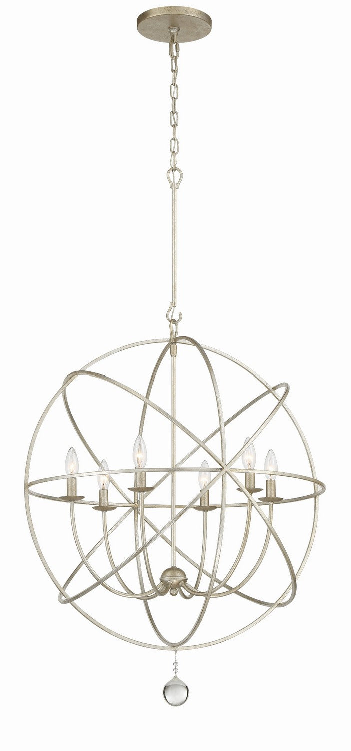 Solaris Six Light Chandelier in Olde Silver - available from The Lighting Shoppe, trusted by Canadian homeowners