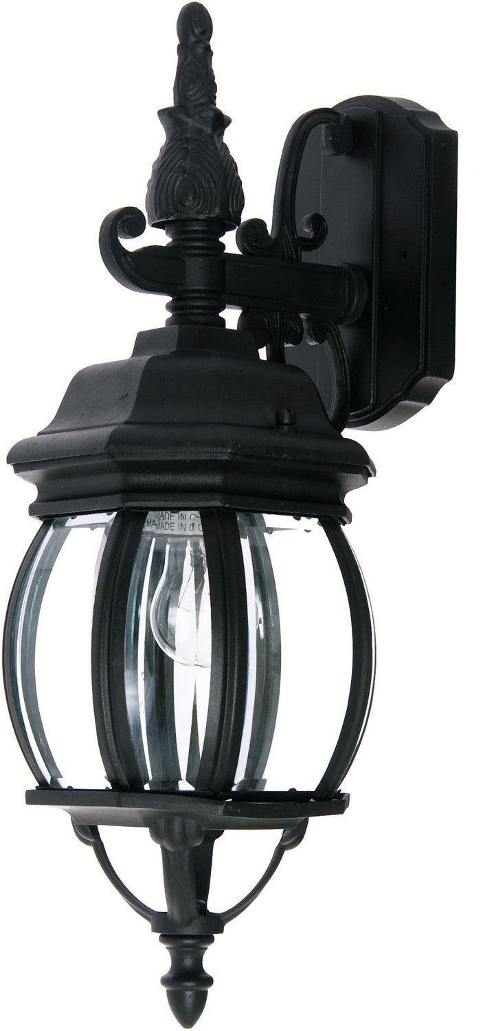 Maxim - 1030BK - One Light Outdoor Wall Lantern - Crown Hill - Black