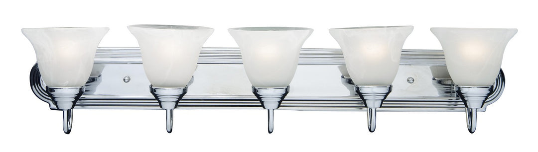 Maxim - 8015MRPC - Five Light Bath Vanity - Essentials - 801x - Polished Chrome