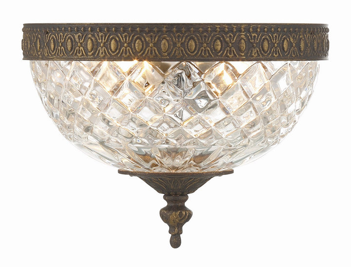 Ceiling Mount Two Light Flush Mount in English Bronze - available from The Lighting Shoppe, trusted by Canadian homeowners