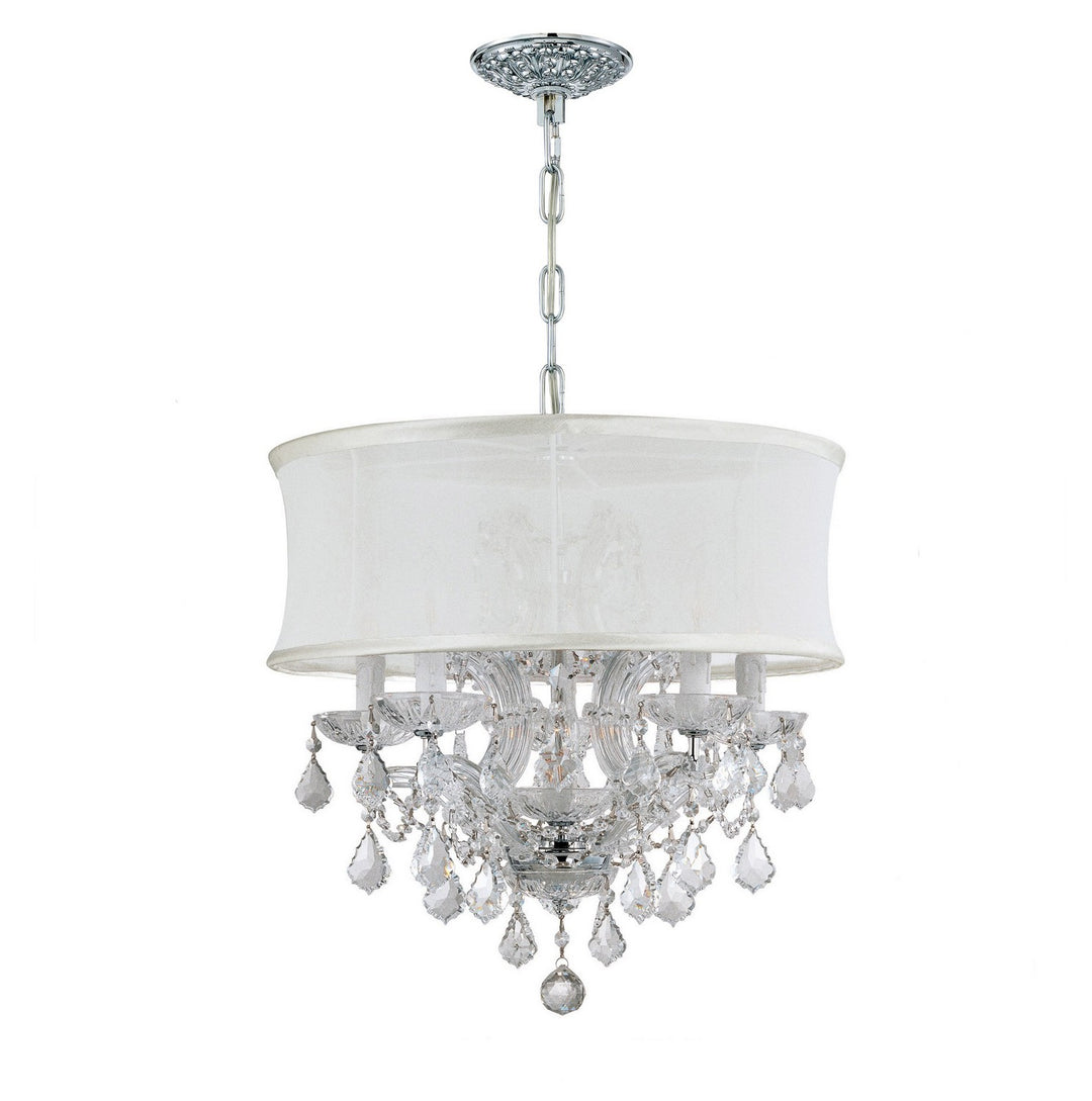 Brentwood Six Light Mini Chandelier in Polished Chrome - available from The Lighting Shoppe, trusted by Canadian homeowners