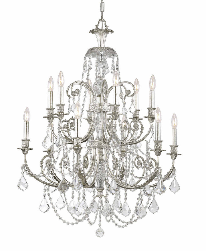 Regis 12 Light Chandelier in Olde Silver - available from The Lighting Shoppe, trusted by Canadian homeowners
