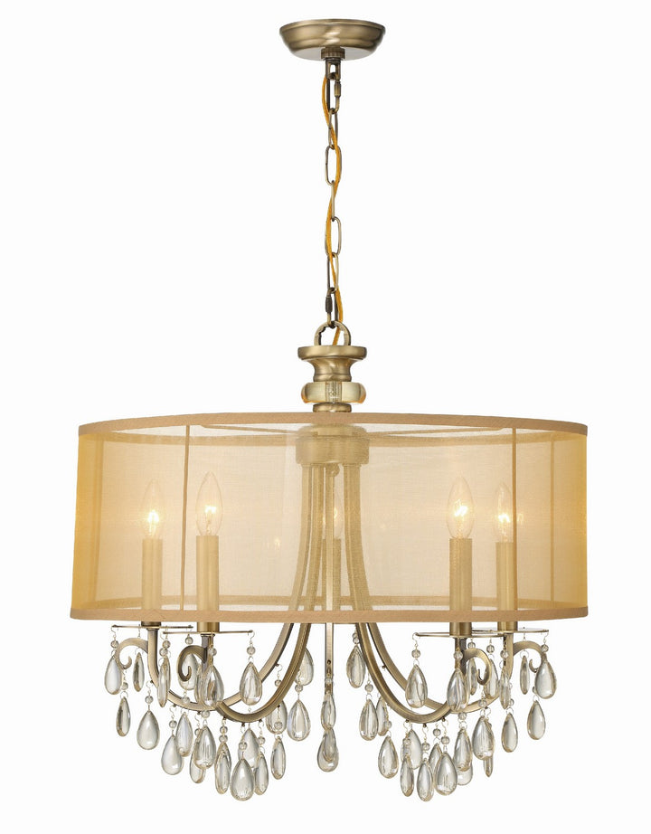 Hampton Five Light Chandelier in Antique Brass - available from The Lighting Shoppe, trusted by Canadian homeowners
