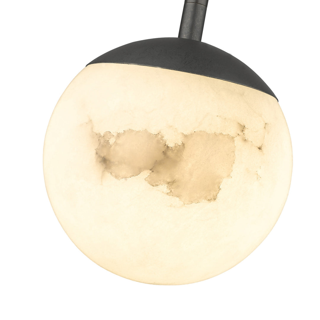 Amelia 3-Light Semi-Flush Light Featuring Hand Carved Alabaster By Modition Lighting