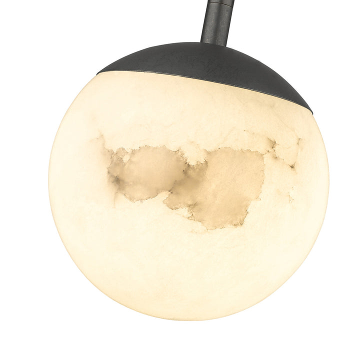 Amelia 3-Light Semi-Flush Light Featuring Hand Carved Alabaster By Modition Lighting