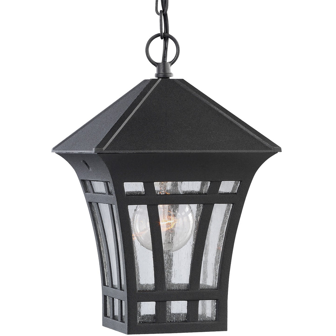 Herrington One Light Outdoor Pendant in Black - available from The Lighting Shoppe, trusted by Canadian homeowners
