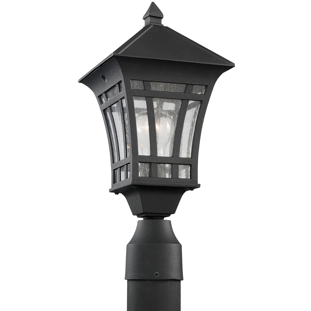 Herrington One Light Outdoor Post Lantern in Black - available from The Lighting Shoppe, trusted by Canadian homeowners