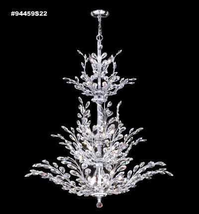 Florale 26 Light Chandelier in Silver James R. Moder Canada