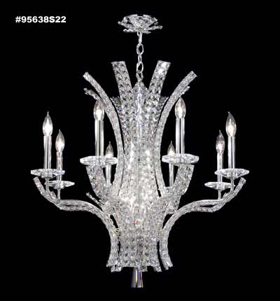 Eclipse Fashion Eight Light Chandelier in Silver James R. Moder Canada