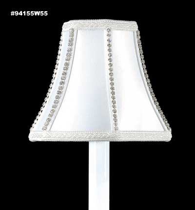 Shades & Accessories Shade with Crystal Jewels in White James R. Moder Canada