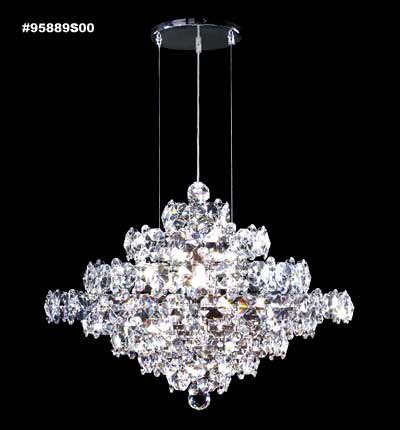 Continental Fashion 37 Light Chandelier in Silver James R. Moder Canada