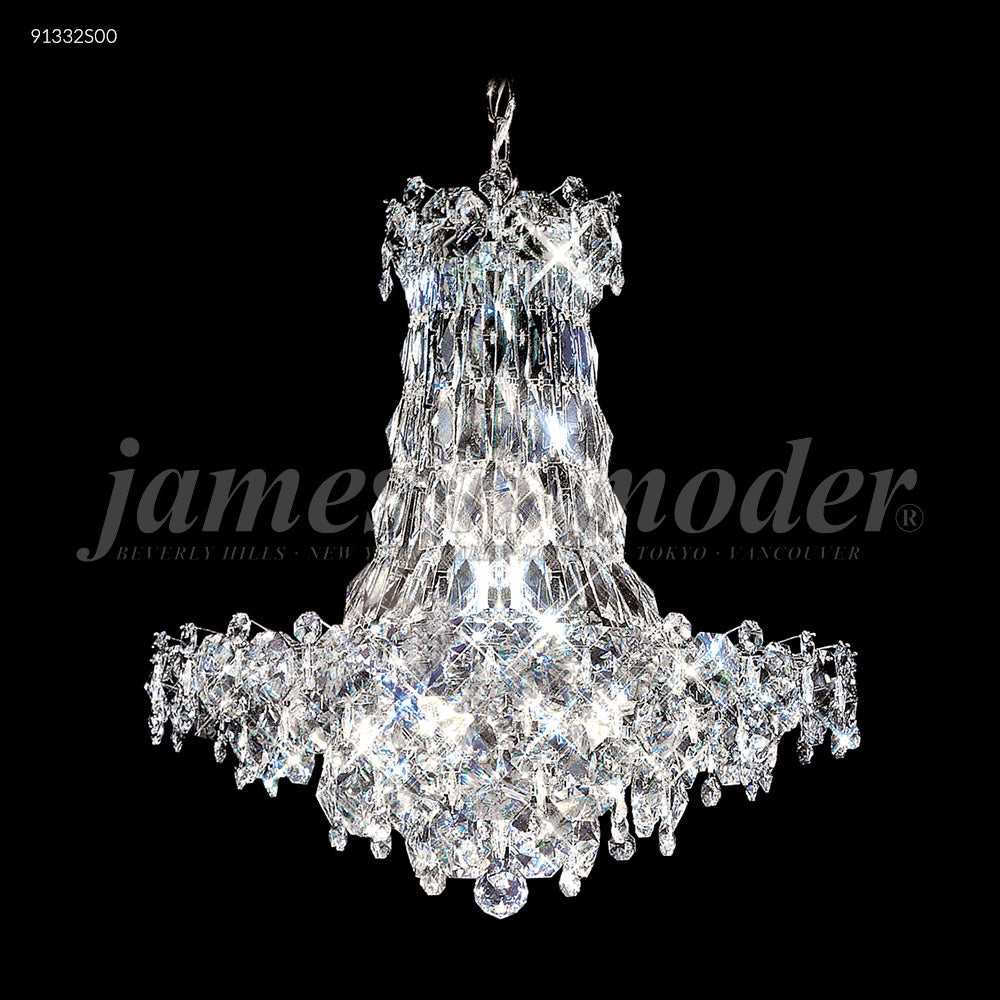 Continental Fashion 16 Light Chandelier in Silver James R. Moder Canada