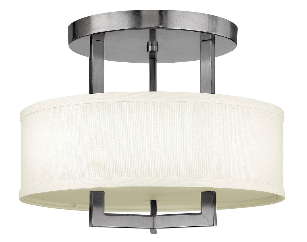 Hampton LED Semi-Flush Mount in Antique Nickel - available from The Lighting Shoppe, trusted by Canadian homeowners