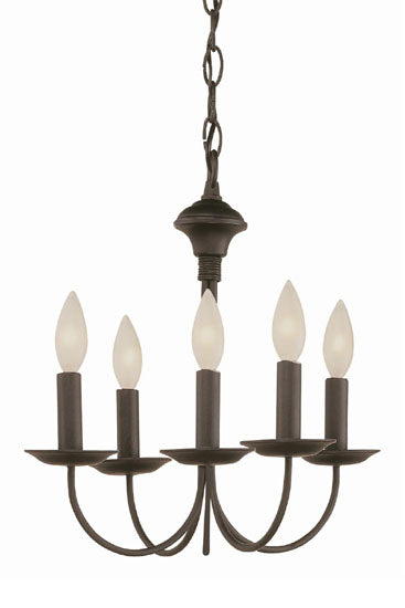 Candle Five Light Chandelier in Rubbed Oil Bronze - available from The Lighting Shoppe, trusted by Canadian homeowners