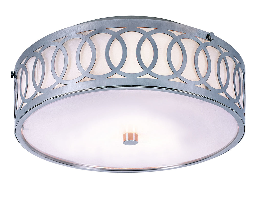Balboa Three Light Flushmount in Polished Chrome - available from The Lighting Shoppe, trusted by Canadian homeowners