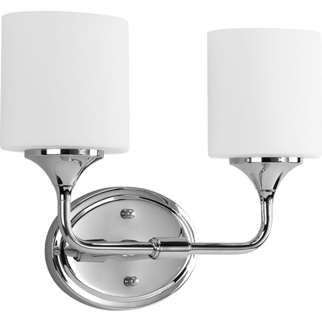 Lynzie Two Light Bath in Polished Chrome - available from The Lighting Shoppe, trusted by Canadian homeowners