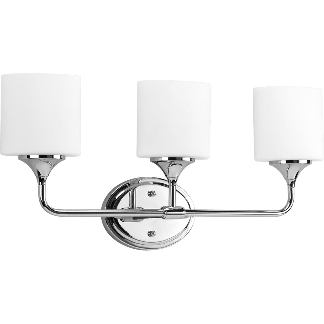 Lynzie Three Light Bath in Polished Chrome - available from The Lighting Shoppe, trusted by Canadian homeowners