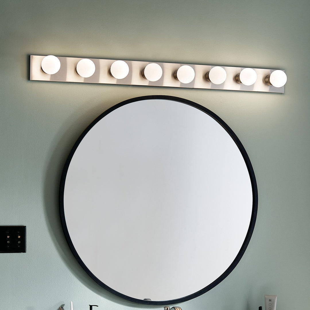 Kichler Canada - 628NI - Eight Light Linear Bath - Brushed Nickel