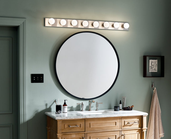 Kichler Canada - 628NI - Eight Light Linear Bath - Brushed Nickel