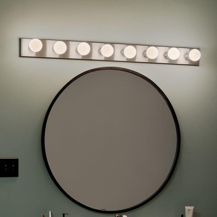 Kichler Canada - 628NI - Eight Light Linear Bath - Brushed Nickel
