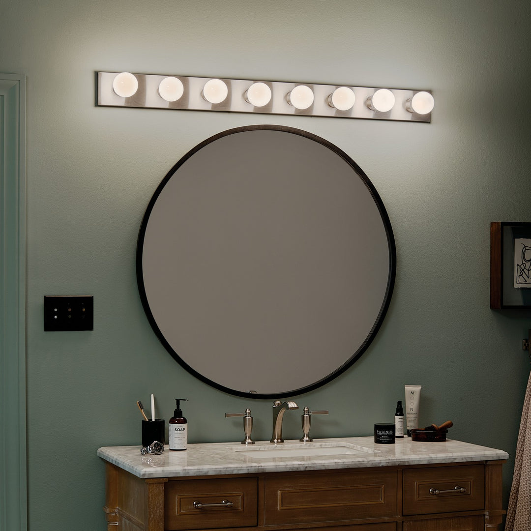 Kichler Canada - 628NI - Eight Light Linear Bath - Brushed Nickel