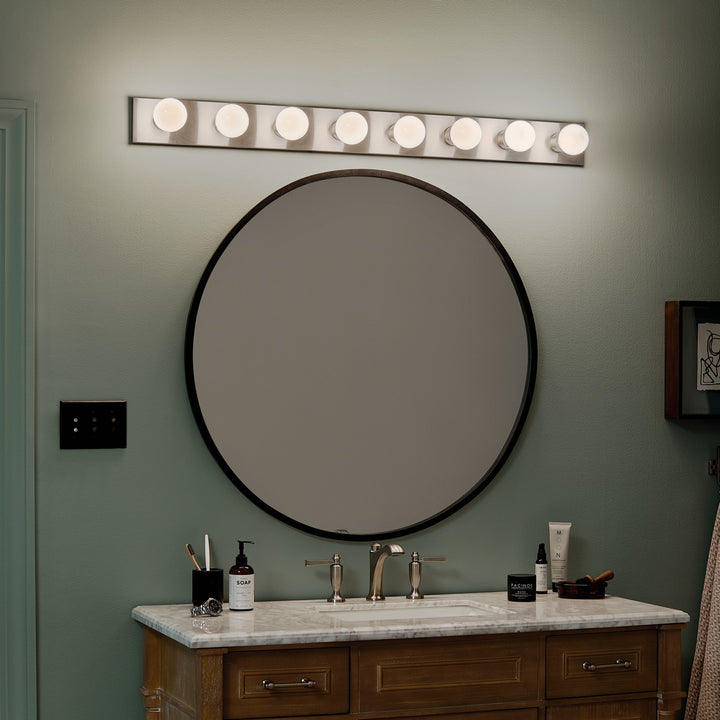 Kichler Canada - 628NI - Eight Light Linear Bath - Brushed Nickel