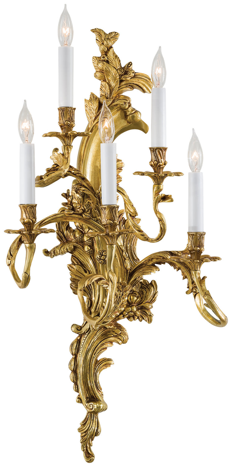 Metropolitan Family Five Light Wall Sconce in Aged French Gold - available from The Lighting Shoppe, trusted by Canadian homeowners