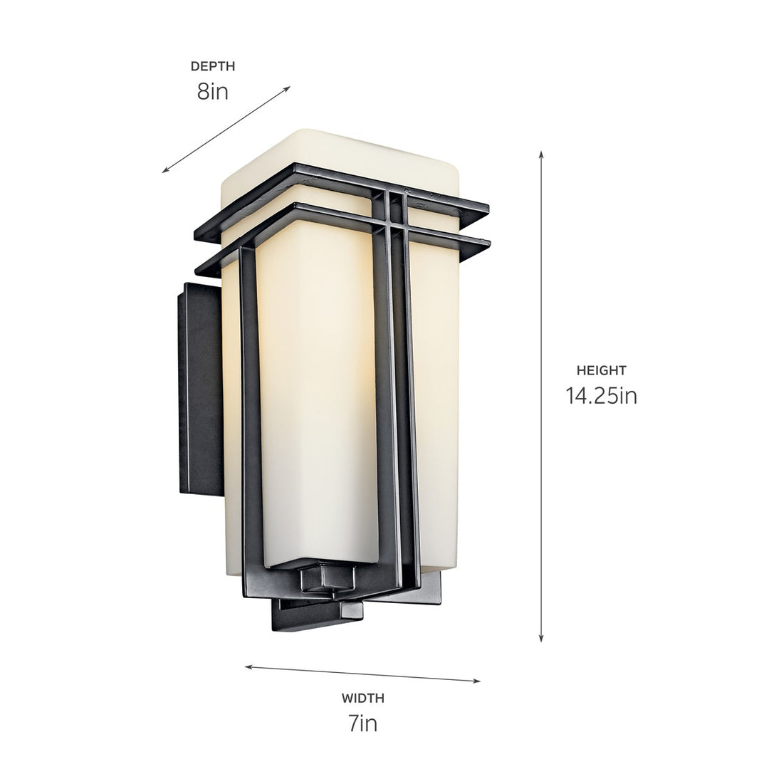 Kichler Canada - 49201BK - One Light Outdoor Wall Mount - Tremillo - Black