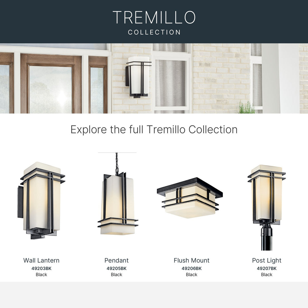 Kichler Canada - 49207BK - One Light Outdoor Post Mount - Tremillo - Black