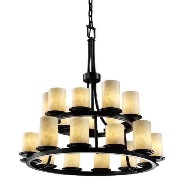 Clouds 21 Light Chandelier in Matte Black Justice Designs