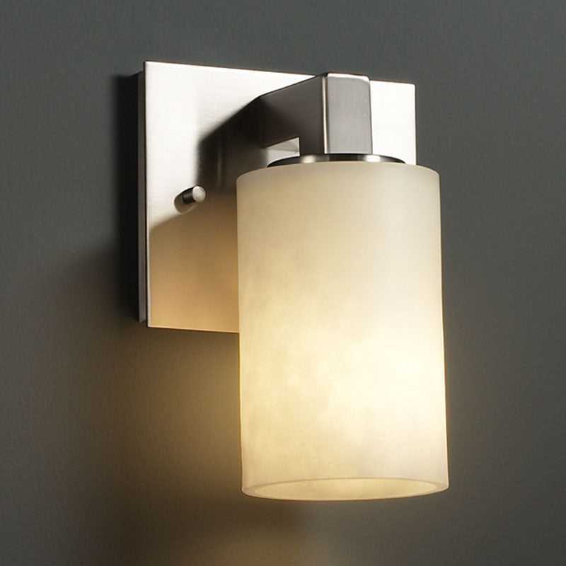 Clouds One Light Wall Sconce in Brushed Nickel Justice Designs