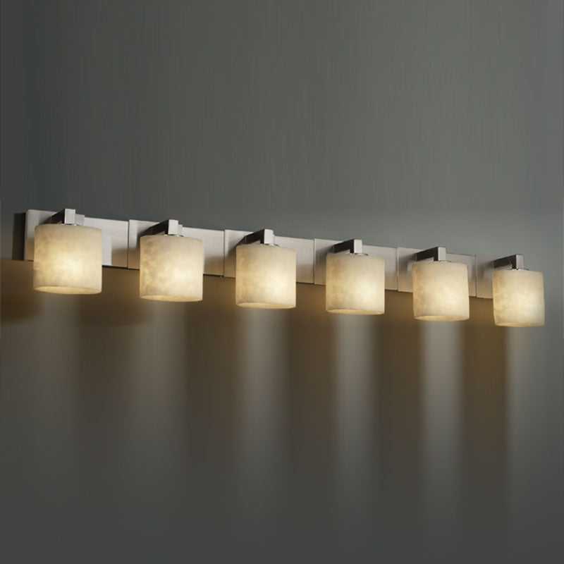 Clouds Six Light Bath Bar in Brushed Nickel Justice Designs