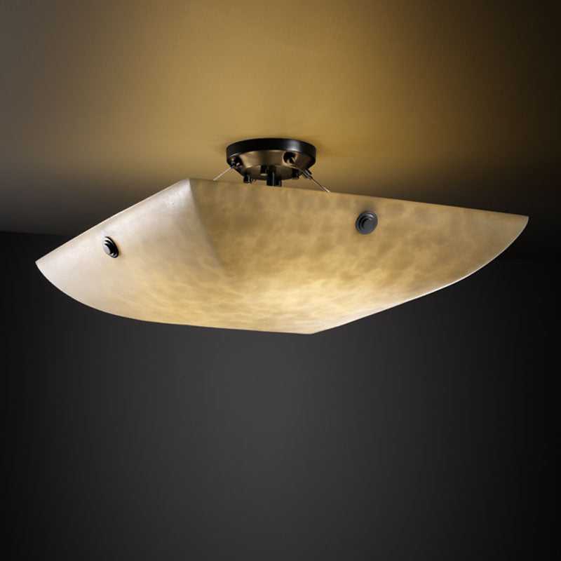 Clouds Six Light Semi-Flush Mount in Matte Black Justice Designs